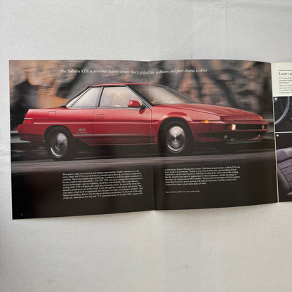 1991 Subaru XT Series Car Sales Brochure Catalog Vintage Advertising Coupe