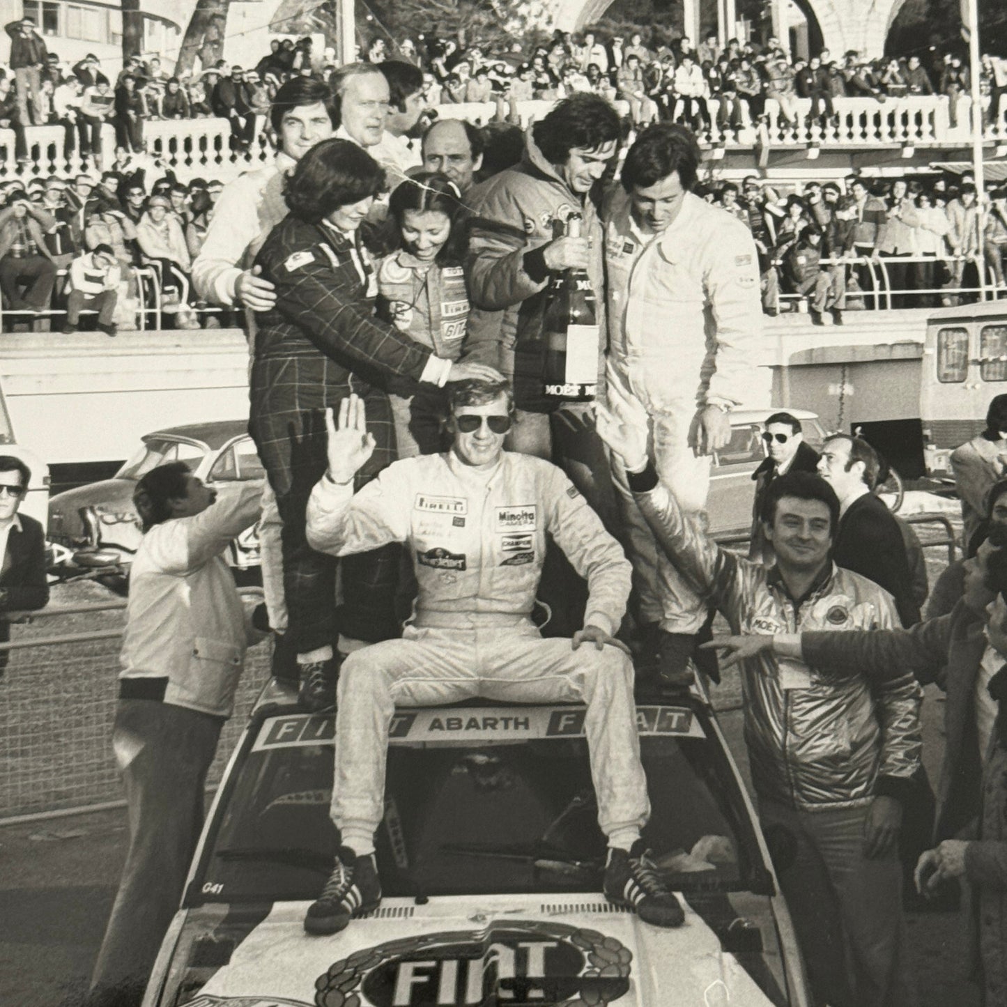 1980 Rallye Monte Carlo Press Photo Photograph DPPI Fiat 131 Abarth Car