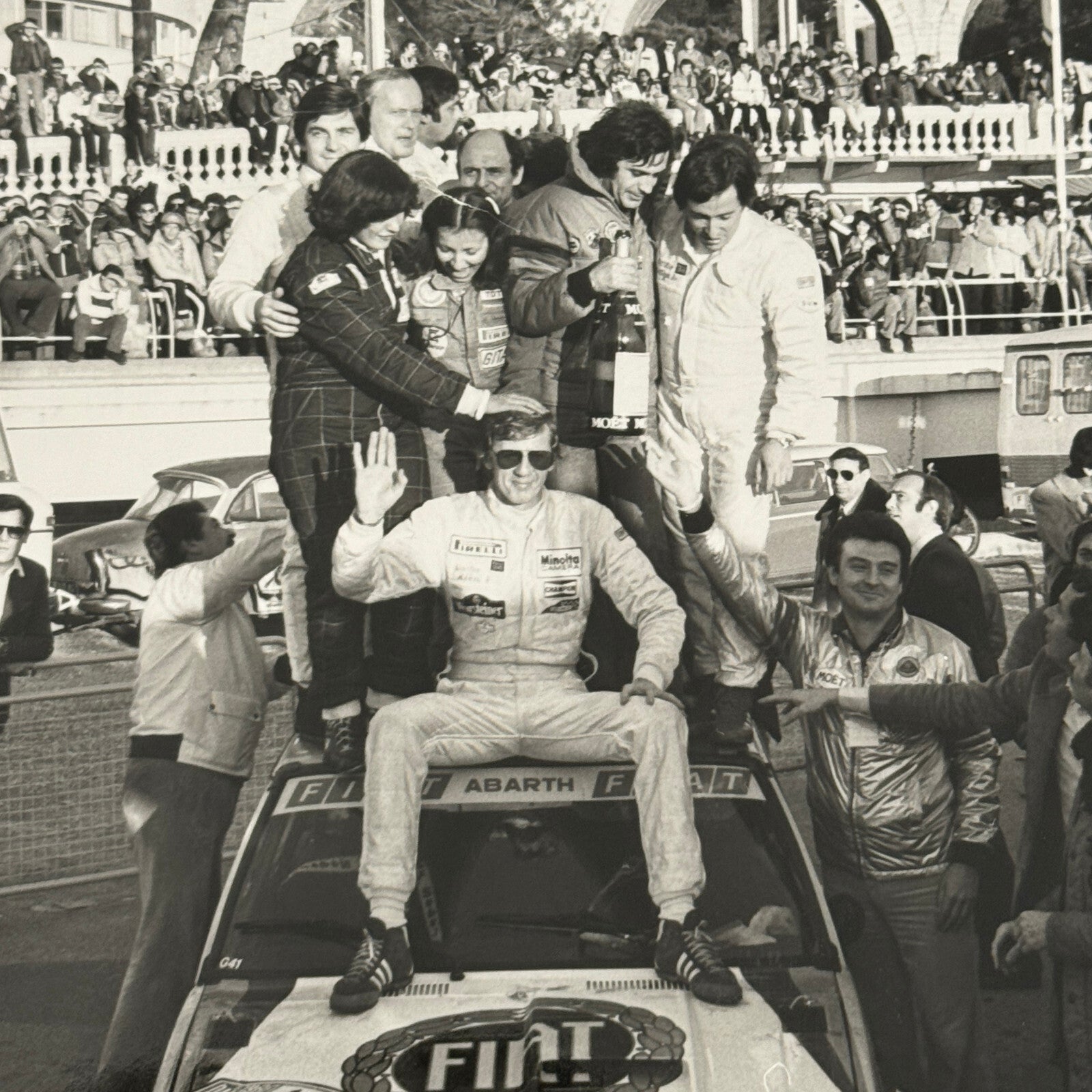 1980 Rallye Monte Carlo Press Photo Photograph DPPI Fiat 131 Abarth Car