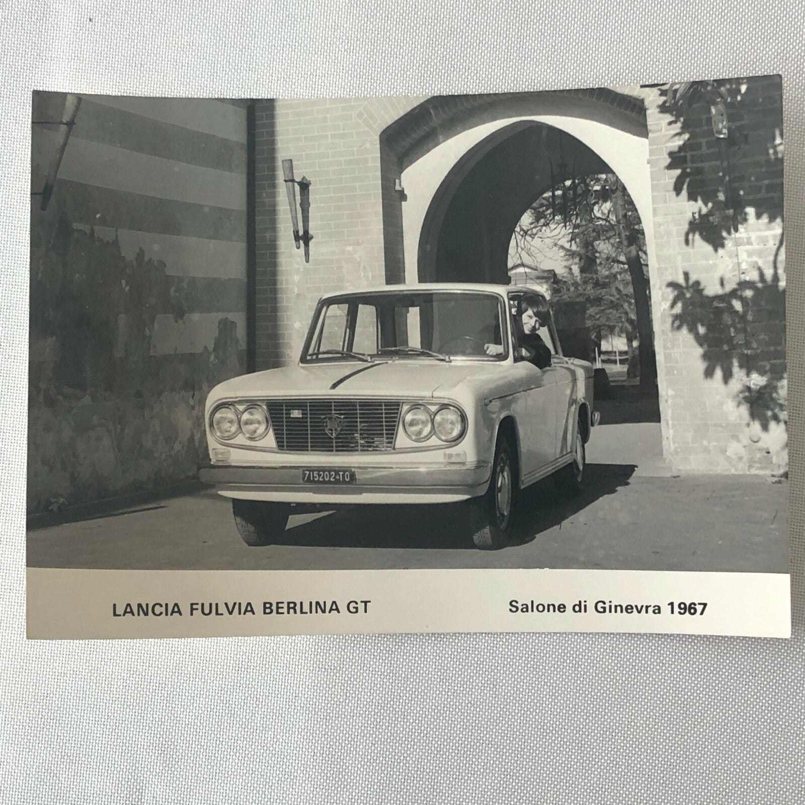 Vintage 1967 Lancia Fulvia Berlina GT Factory Photo Photograph 