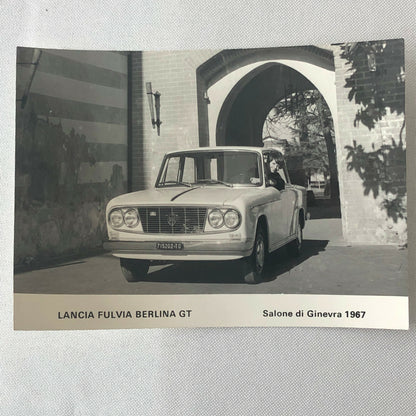 Vintage 1967 Lancia Fulvia Berlina GT Factory Photo Photograph 
