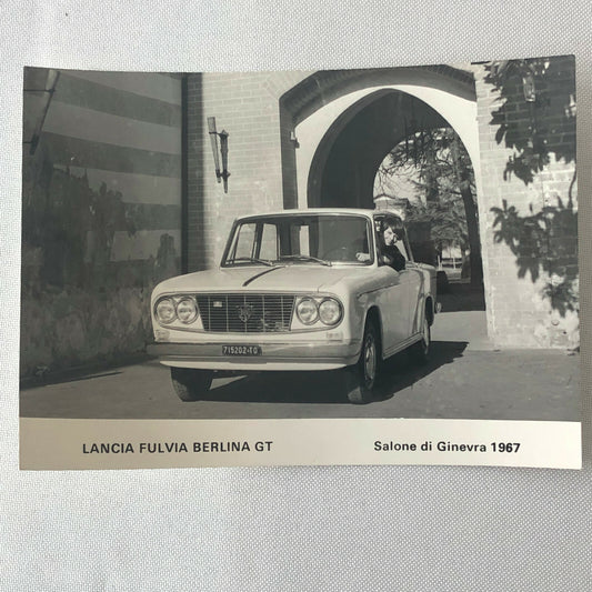Vintage 1967 Lancia Fulvia Berlina GT Factory Photo Photograph 
