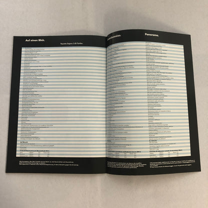 Vintage Toyota Supra Turbo Sales Brochure Catalog French German Italian Text