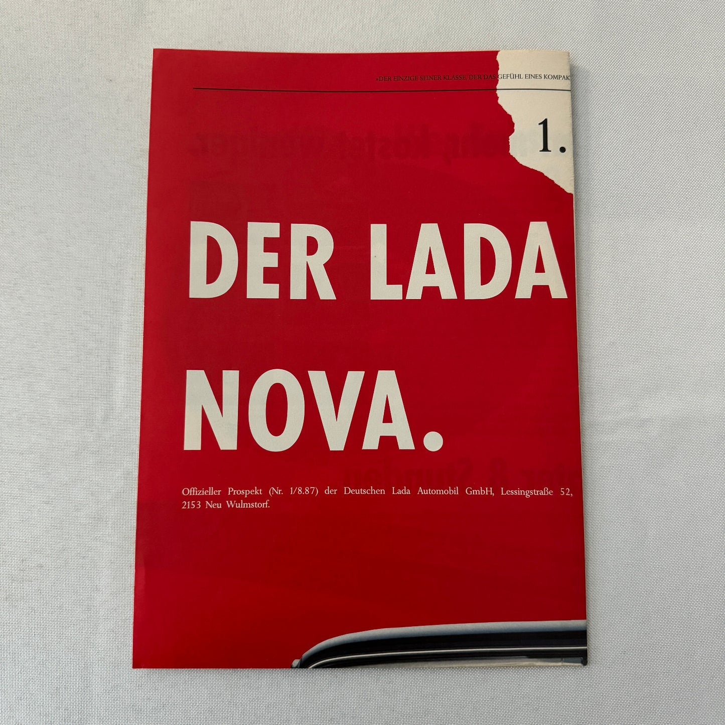 Lada Nova Car Sales Brochure Catalog Poster GERMAN Text