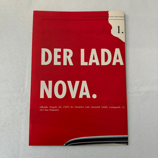 Lada Nova Car Sales Brochure Catalog Poster GERMAN Text