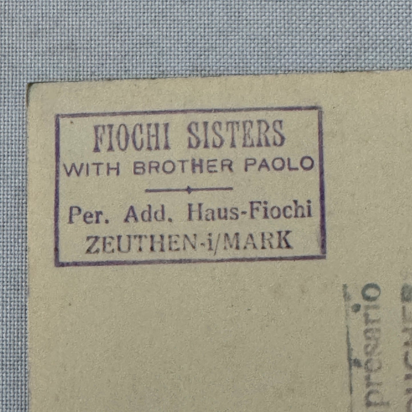 Vintage Circus Acrobat Balancing Act Photo Photograph Fiochi Sisters Paolo