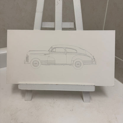 1942 Chevrolet Fleetline Aerosedan Illustration Art Drawing Hand Drawn