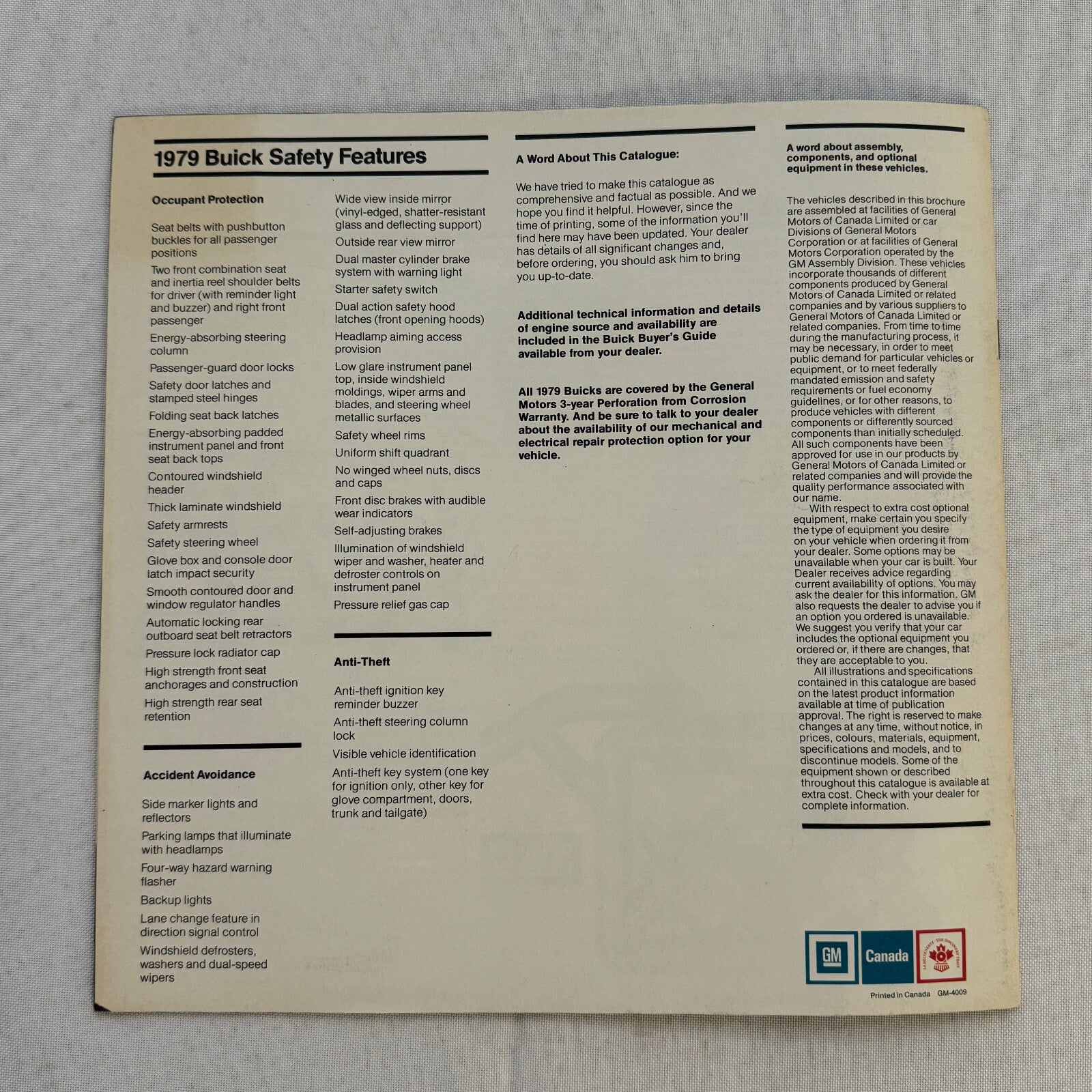 1979 Buick Regal and Century Car Sales Brochure Catalog Advertising Coupe Wagon