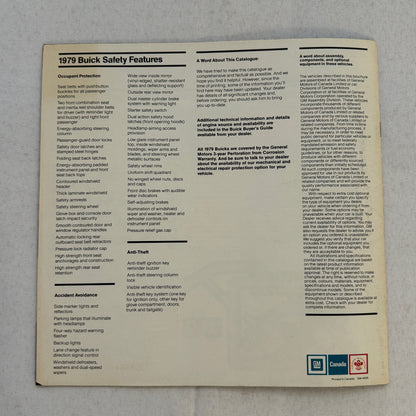 1979 Buick Regal and Century Car Sales Brochure Catalog Advertising Coupe Wagon