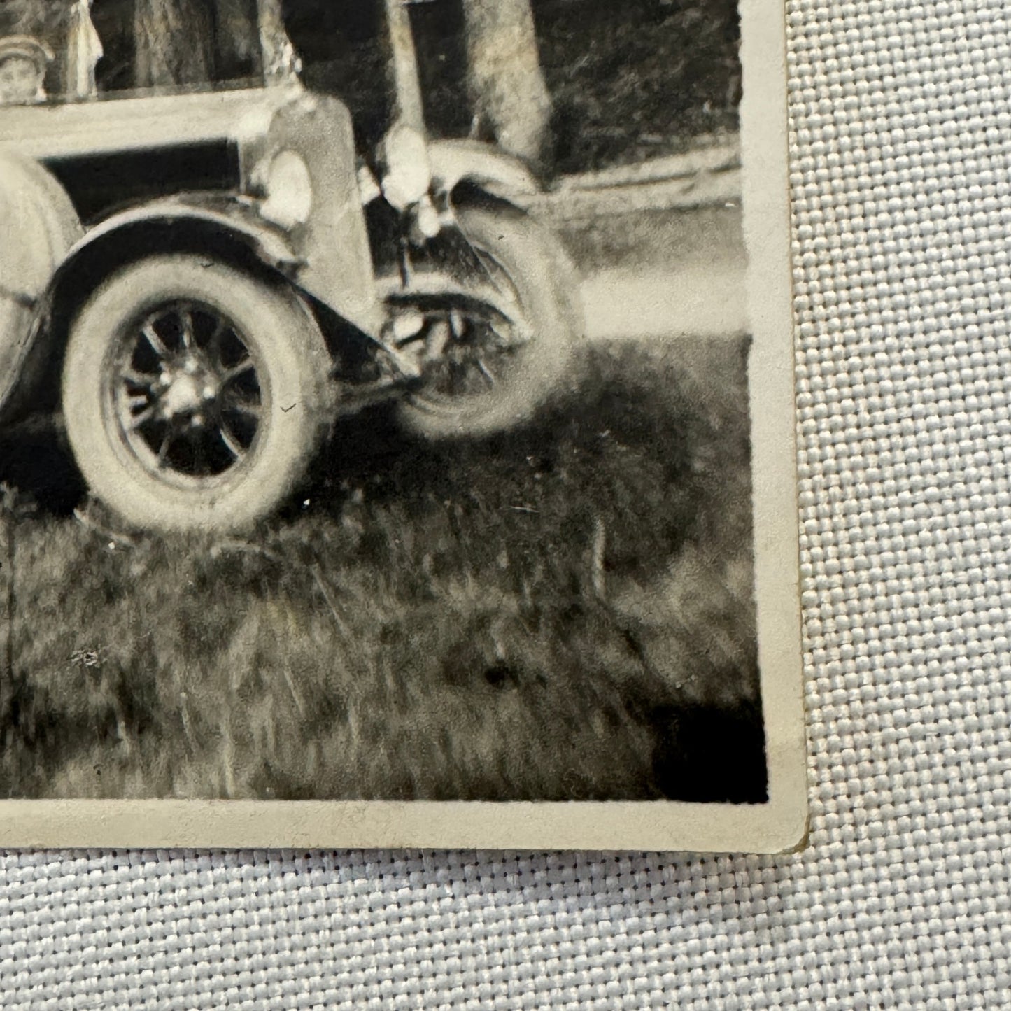 Vintage Photograph Photo Print People in Early Car Automobile European
