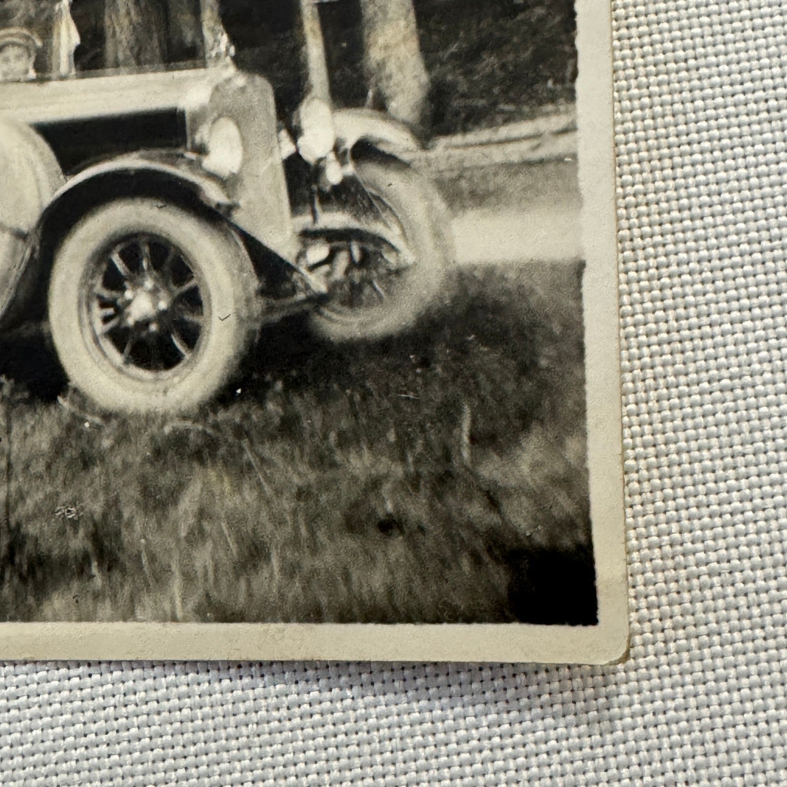 Vintage Photograph Photo Print People in Early Car Automobile European