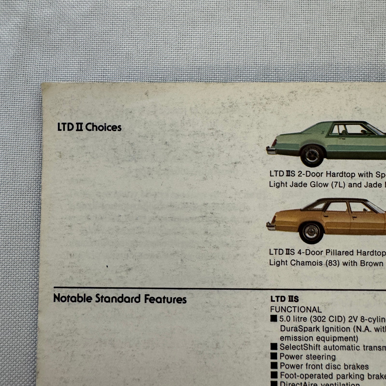 1978 Ford LTD II Car Sales Brochure Catalog Advertising Hardtop Sedan