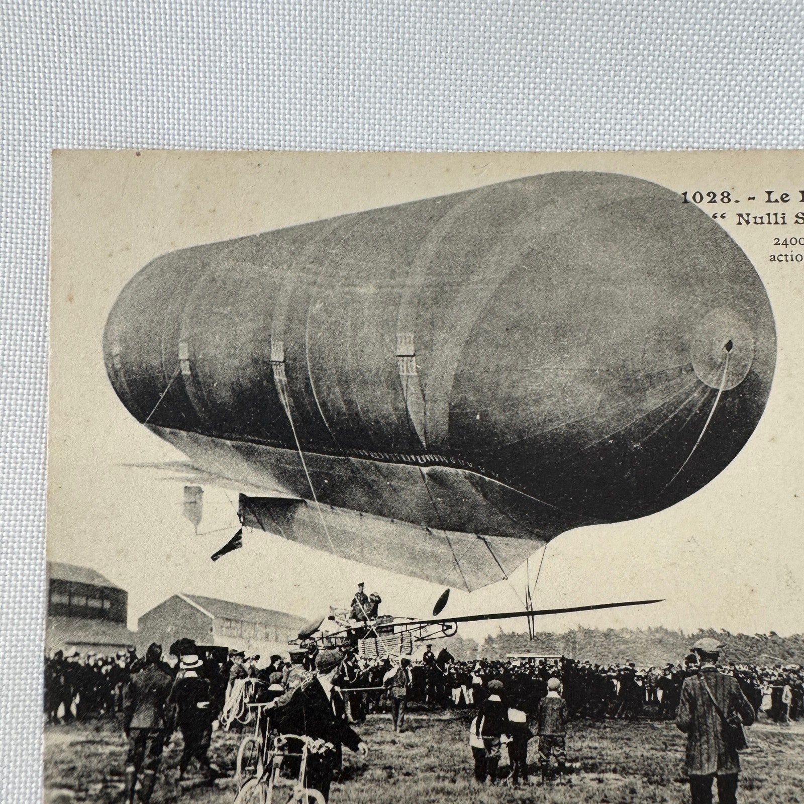 Vintage Zeppelin Airship Dirigible Postcard Post Card French Nulli Secundus