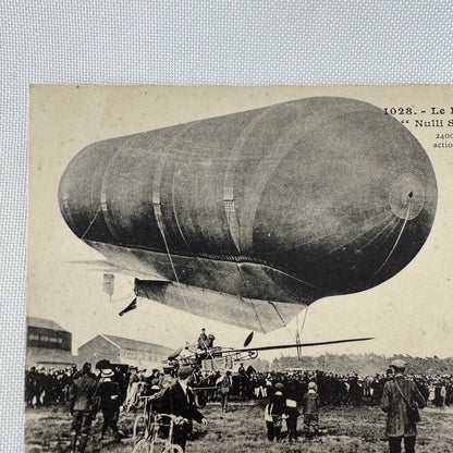 Vintage Zeppelin Airship Dirigible Postcard Post Card French Nulli Secundus