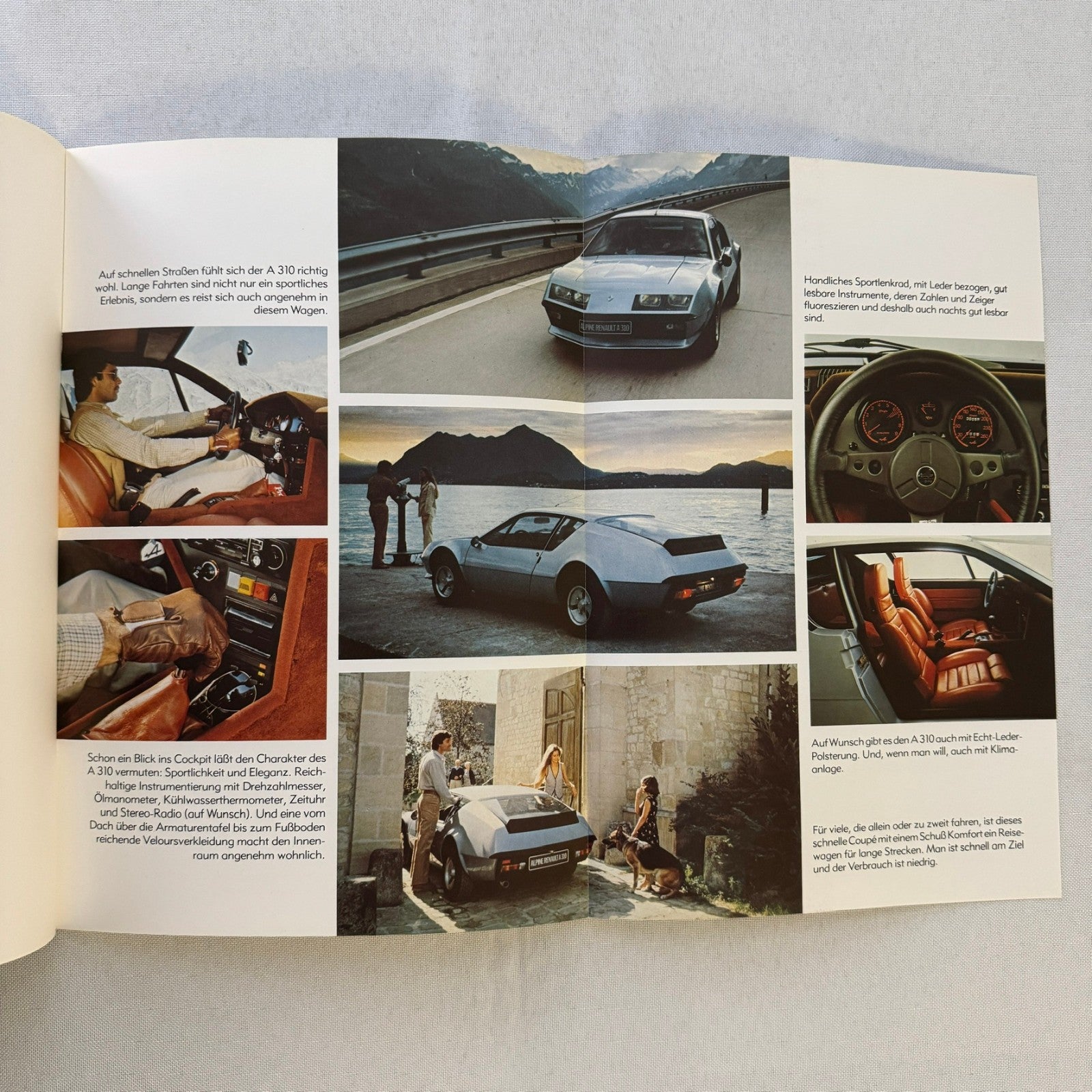 1980 Renault Alpine A310 Car Press Kit Brochure Photos Vintage GERMAN TEXT