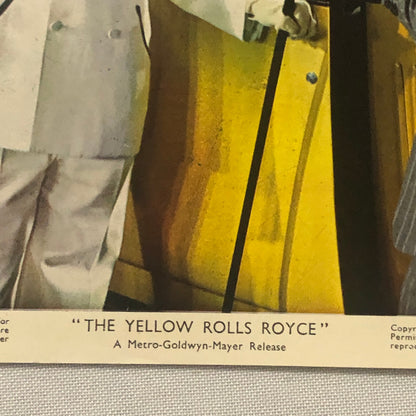 The Yellow Rolls Royce Movie Film Lobby Card Advertising 1965
