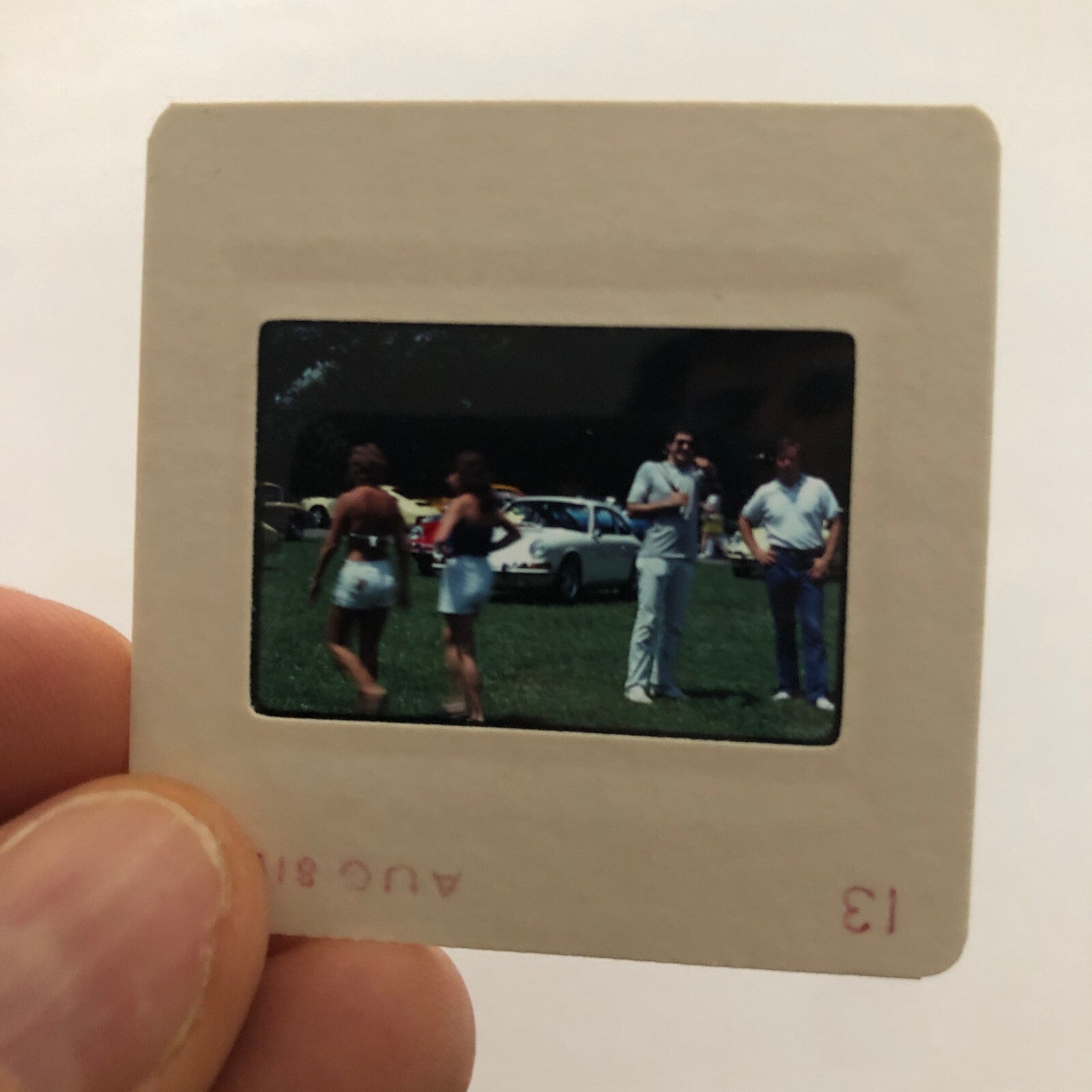 Porsche 911 Car Show 35mm Photo Slide Vintage 1981