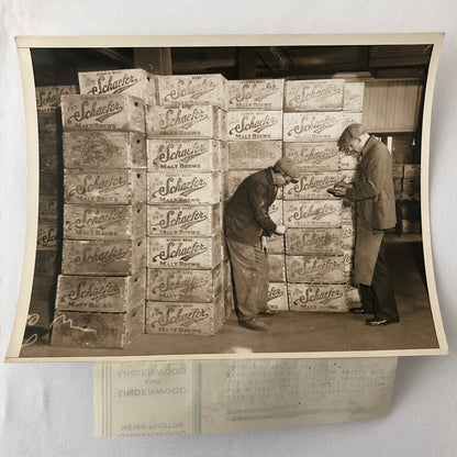 Press Photo Photograph Schaefer Beer Brewery at Prohibition End Underwood Photo