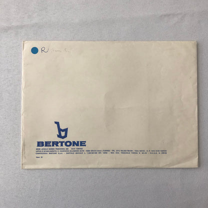 1979 Bertone Ritmo Cabriolet Convertible Press Kit with Photos Fiat Ritmo