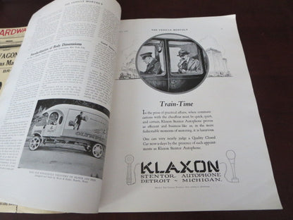 1921 Vehicle Monthly Magazine Klaxon Custom Car & Truck Bodies Paint Upholstery