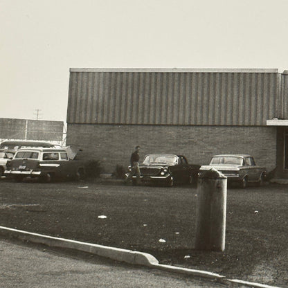 Vintage Photograph Photo Print 1950s 1960s Cars Automobiles Outside Building