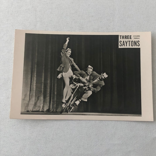 Circus Bicycle Balancing Acrobatic Act Stunt Three Saytons Photo Photograph