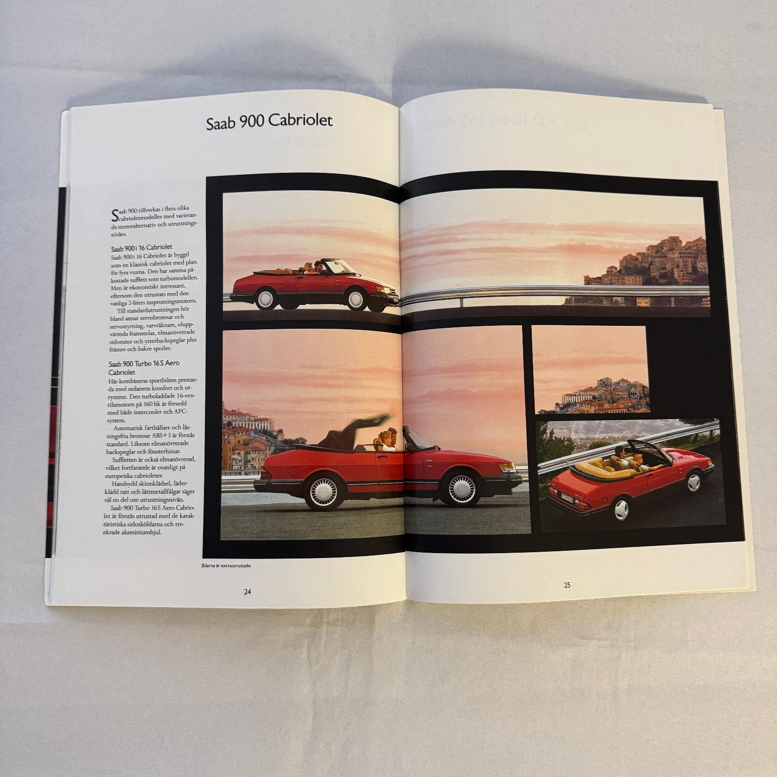 1991 Saab 900 Car Sales Brochure Catalog Saab 900 Cabriolet Turbo 16S SWEDISH