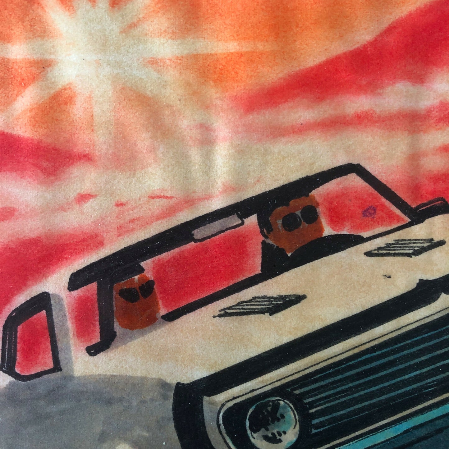 Vintage 1969 Chevrolet Camaro SS Advertising Agency Concept Art Illustration 