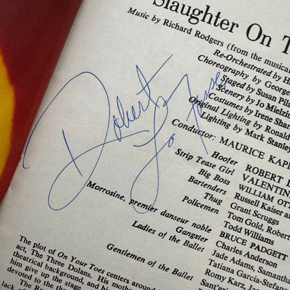 New York City Ballet Dancer Cast Signed Program Valentina Kozlova Robert Lafosse