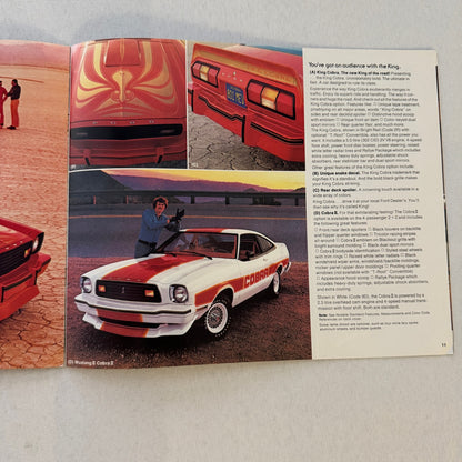 1978 Ford Mustang II Sales Brochure Catalog Mustang Cobra King Cobra Mach 1 Ghia