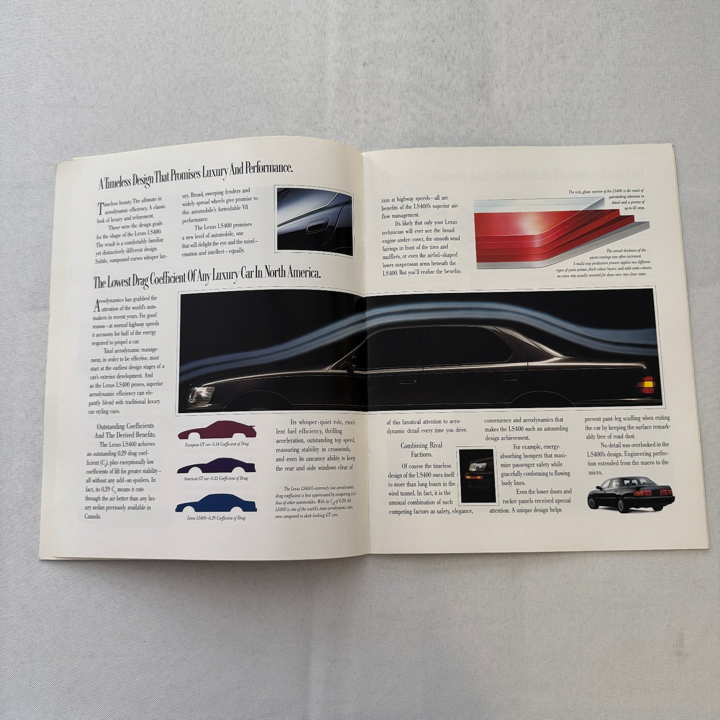 Lexus LS400 Car Sales Brochure Catalog Advertising Canadian Lexus LS 400 Vintage