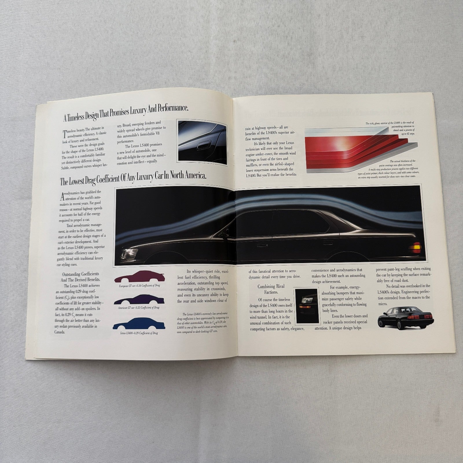 Lexus LS400 Car Sales Brochure Catalog Advertising Canadian Lexus LS 400 Vintage