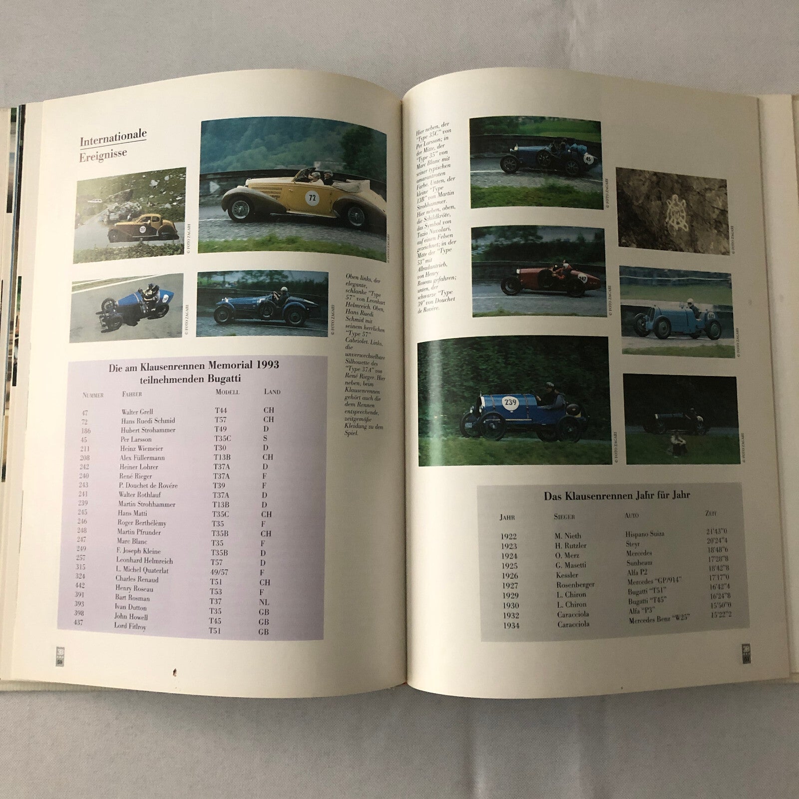 1994 Bugatti Car Book Magazine Journal German Text Vintage Cars +