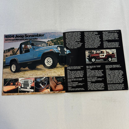 1984 Jeep Sales Brochure Catalog CJ Scrambler Pickup Renegade Laredo