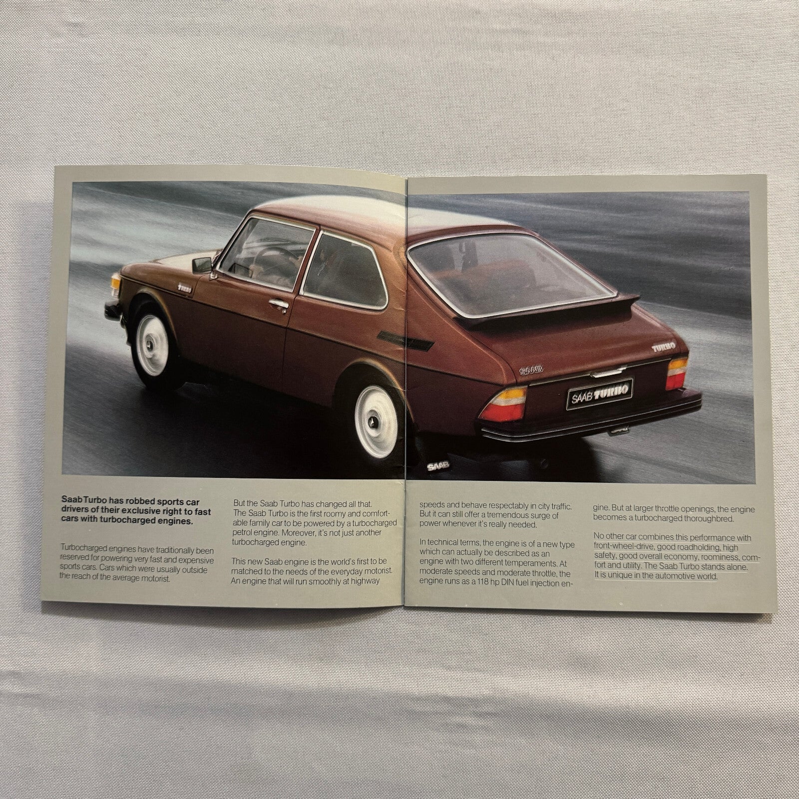 1978 Saab Turbo Car Sales Brochure Catalog Advertising Vintage