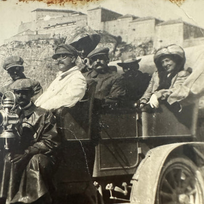 Vintage Photograph Photo People in Early Antique Automobile