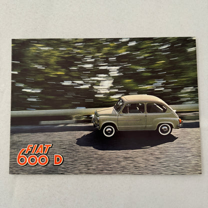 Fiat 600D Car Sales Brochure Catalog Advertising Vintage Fiat 600 D