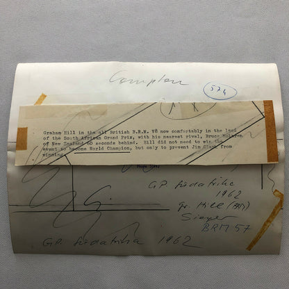 1962 South African Grand Prix Racing Car Graham Hill BRM 57