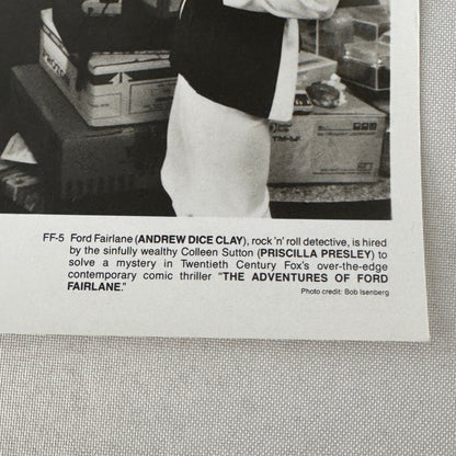 Andrew Dice Clay Priscilla Presley Ford Fairlane Movie Press Photo Photograph