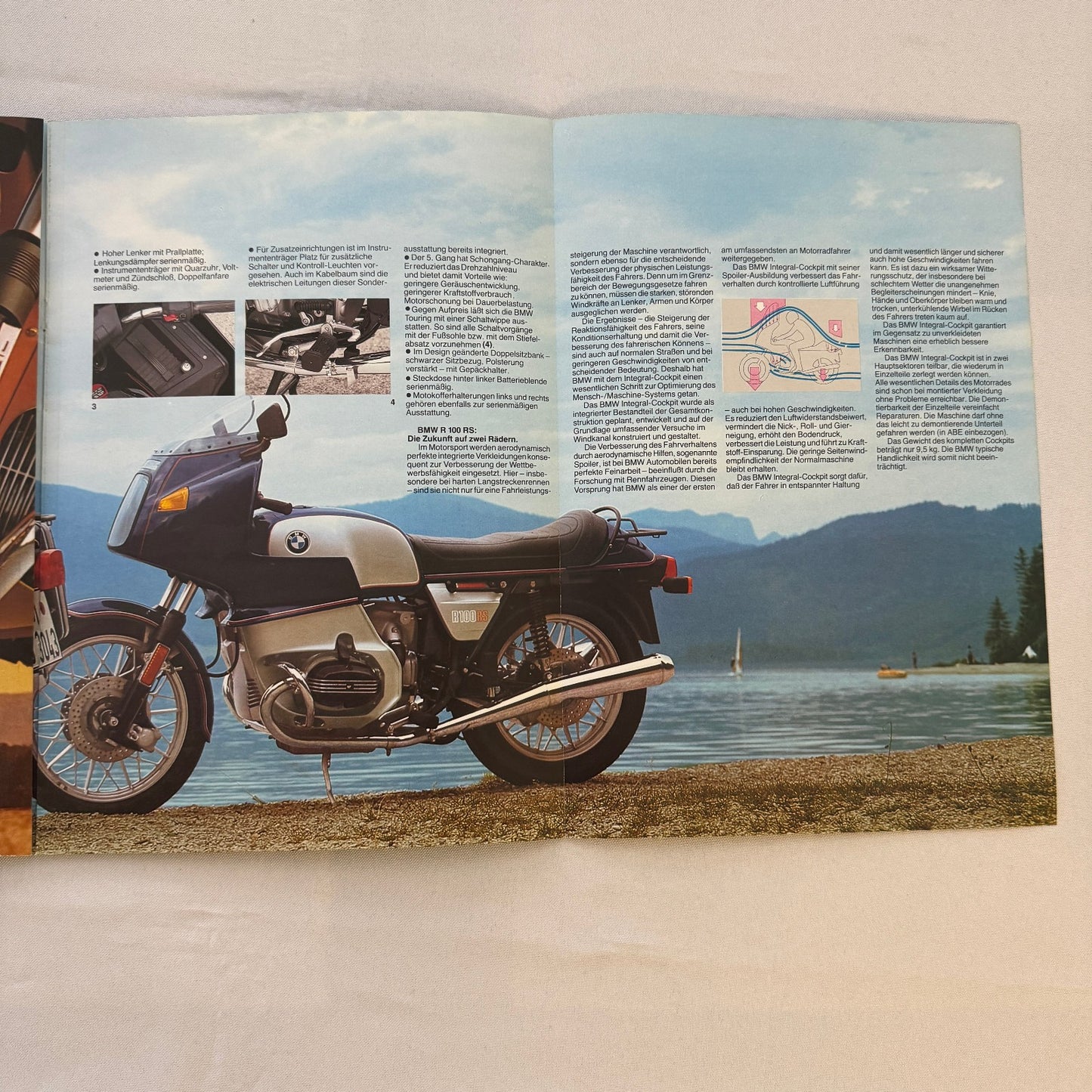 Vintage BMW Motorcycle Bike Brochure R100RS R100RT R100S R100T R80/7 GERMAN