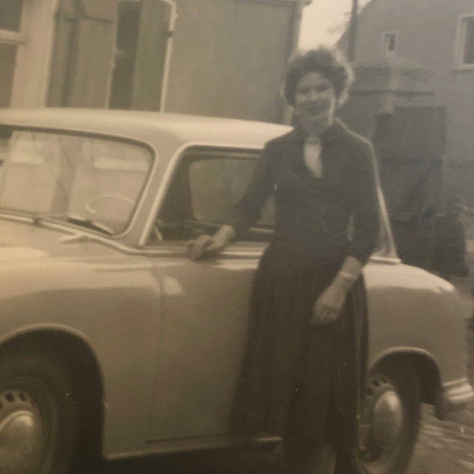 Vintage Photo Photograph Snapshot Lot of 2 Woman with Car Germany 1956 AL22SM1