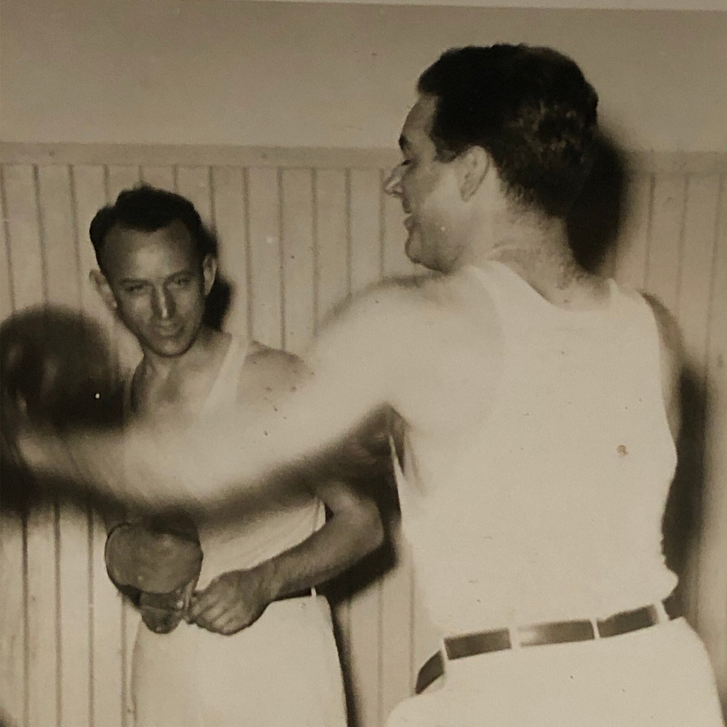 Press Photo Photograph Diplomat Receives Boxing Lesson 1933 Underwood Photo