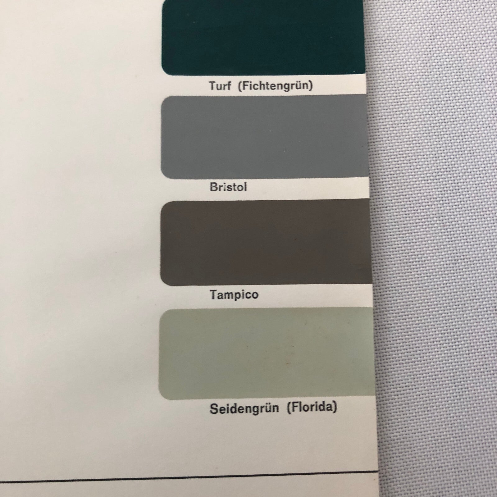 1965 BMW Car Dupont Paint Chip Color Sample Sheet
