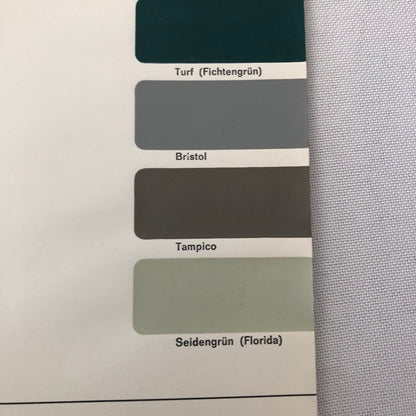 1965 BMW Car Dupont Paint Chip Color Sample Sheet