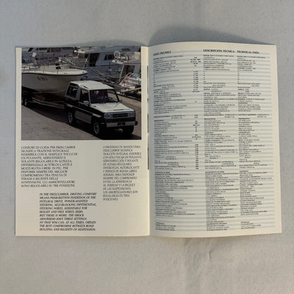 1991 Bertone Freeclimber SUV Sales Brochure BMW Engine Bertone Free Climber