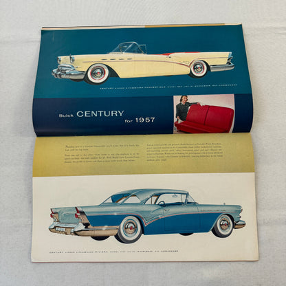 1957 Buick Car Sales Brochure Catalog Roadmaster Super Century Caballero Special