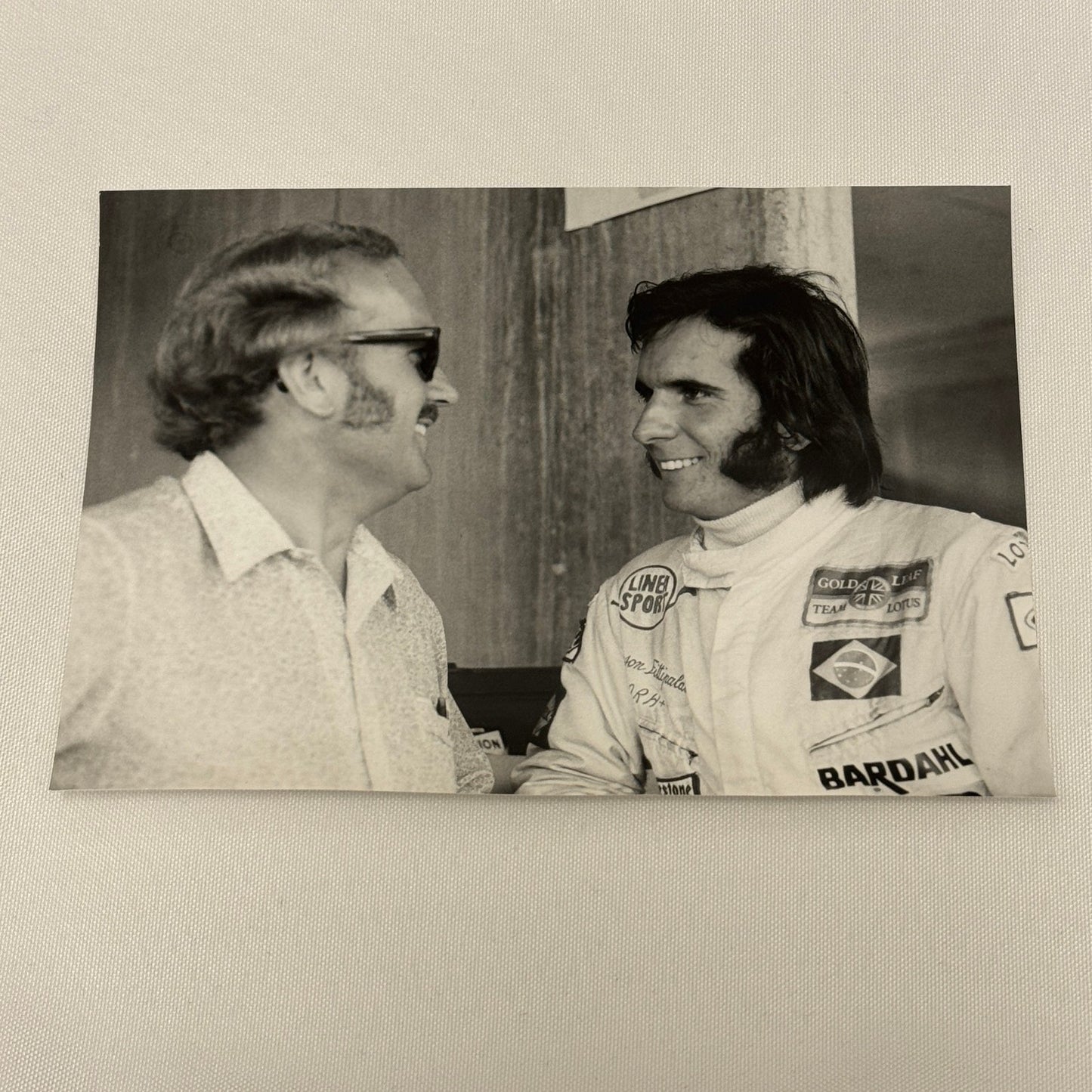 Vintage Racing Photo 1971 Austrian Grand Prix Emerson Fittipaldi Colin Chapman