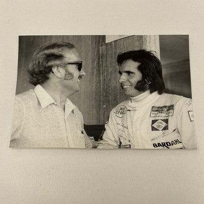 Vintage Racing Photo 1971 Austrian Grand Prix Emerson Fittipaldi Colin Chapman