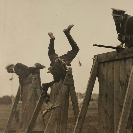 Press Photo Photograph Obstacle Course Race Participants Military 1933 London