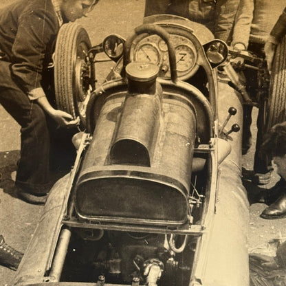 Vintage Racing Photo Photograph Print Unidentified Car